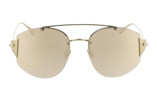 DIOR Round Sunglasses Women's Gold