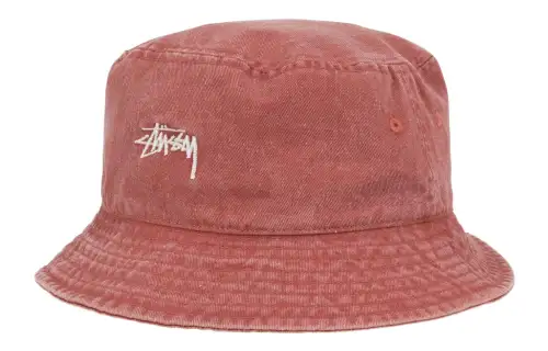 Stussy Bucket Hats Unisex Washed Red