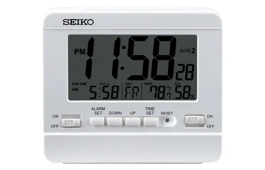 SEIKO Quartz Movement Alarm Clock Unisex White QHL086W
