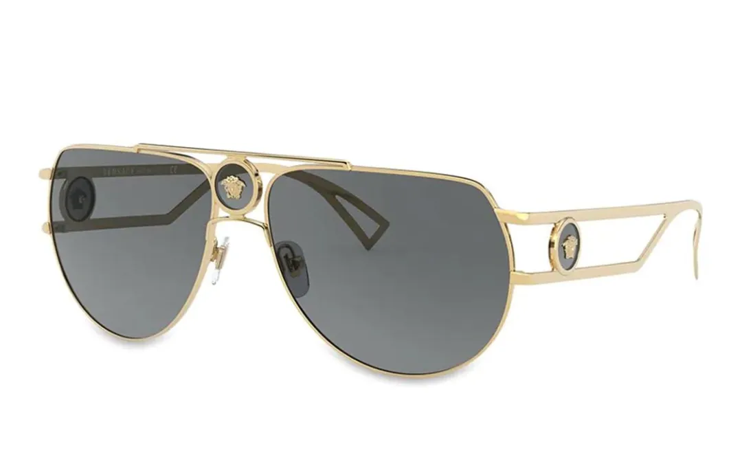 VERSACE Eyewear Double Bridge Aviator Frame Sunglasses