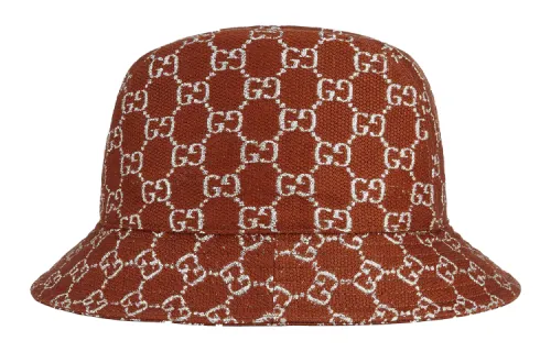 GUCCI GG Wool Bucket Hats Unisex Rusty Red