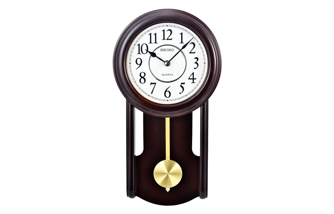 SEIKO Quartz Movement Wood Wall Clock Unisex White QXC105B