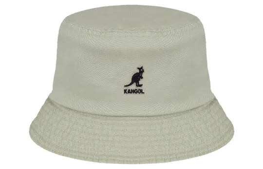 KANGOL Logo Embroidered Washed Bucket Hat