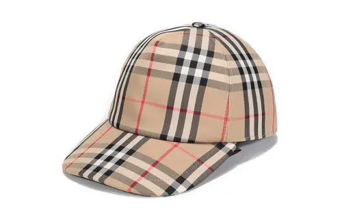 Burberry Baseball Cap Logo Applique Vintage Check
