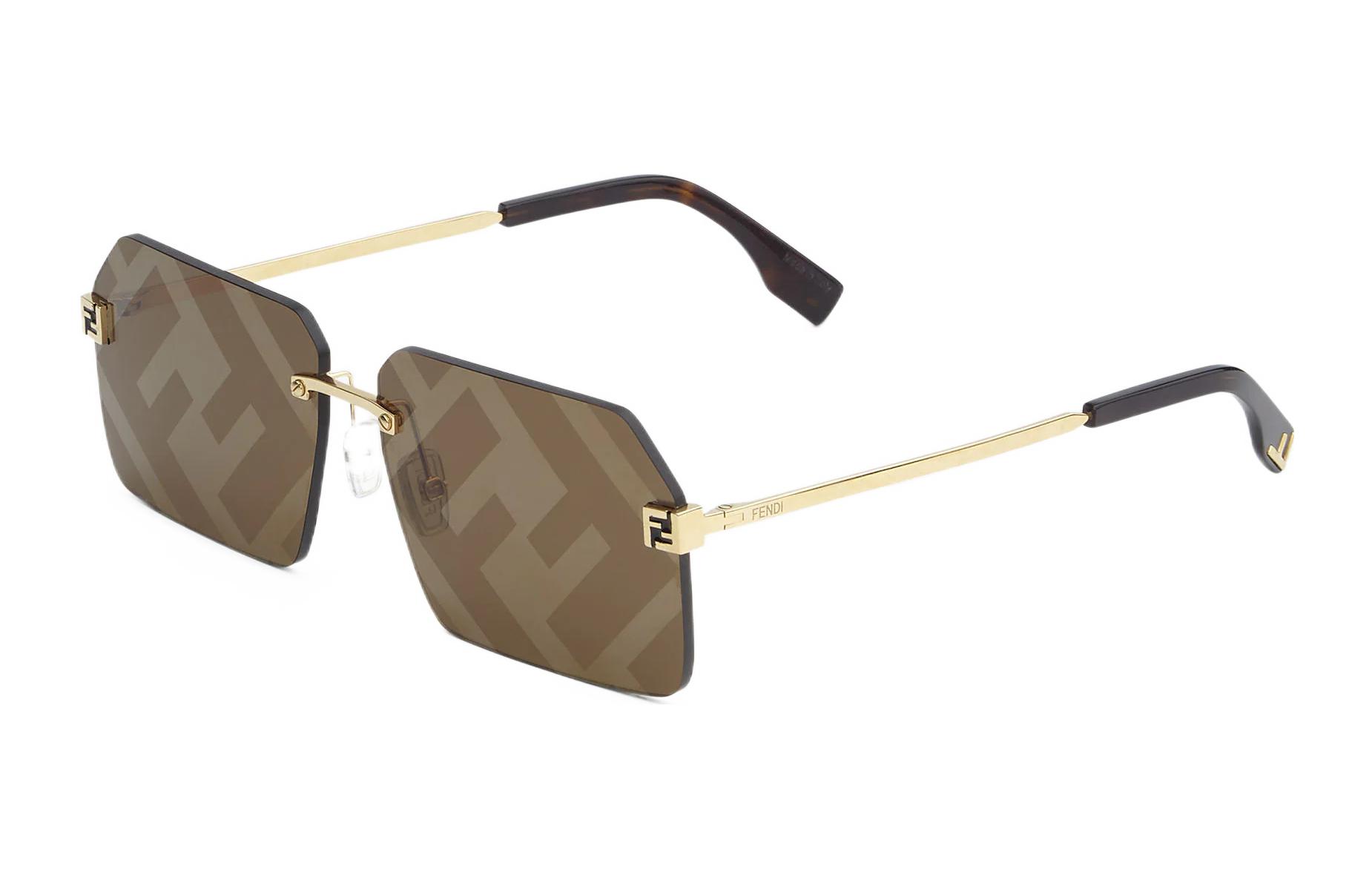 Мужские очки Fendi Sky Irregular (золотые)