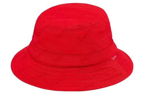 Supreme 100% Cotton Twill Bucket Hats Unisex Red