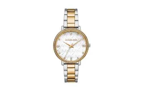MICHAEL KORS PYPER Collection Wrist Watches Quartz Movement Stainless Steel Strap White Dial Women's Watch