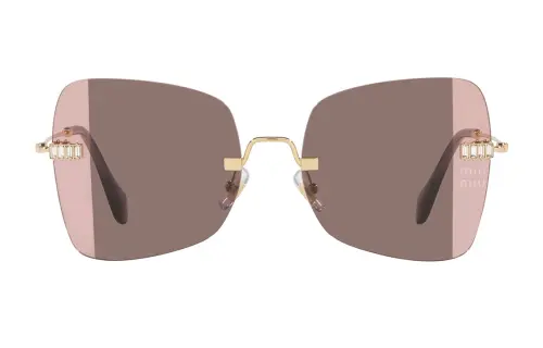 MIU MIU Sunglasses Unisex Gold