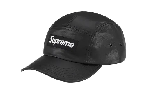 Supreme Leather Camp Cap