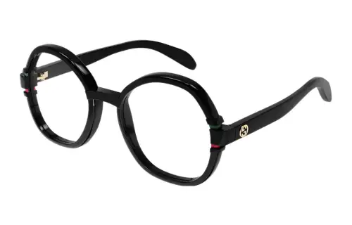 GUCCI Square Prescription Glasses Unisex Black