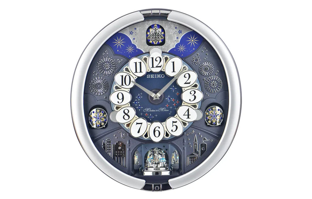 SEIKO Quartz Movement Plastic Wall Clock Unisex Blue QXM379S