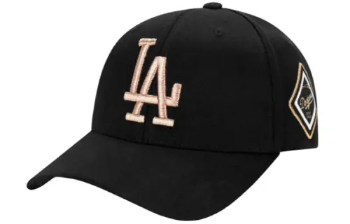 MLB Wool Blend Baseball Caps Unisex Black/Rose Gold