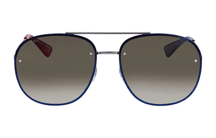 GUCCI Irregular Shape Sunglasses Unisex