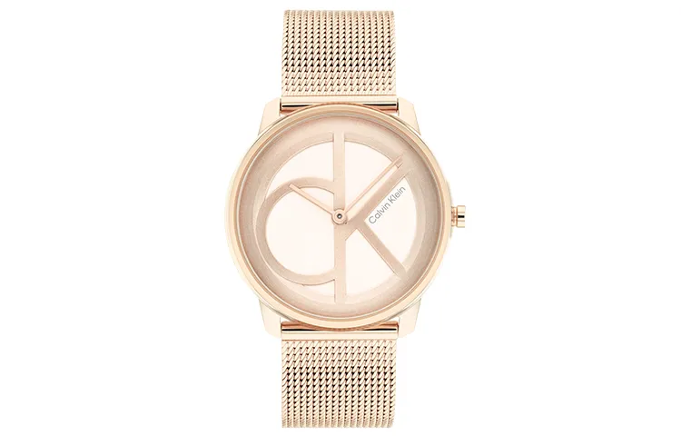 CALVIN KLEIN Wrist Watches Quartz Movement Gold Plated Strap 35mm Gold Dial Women's Watch