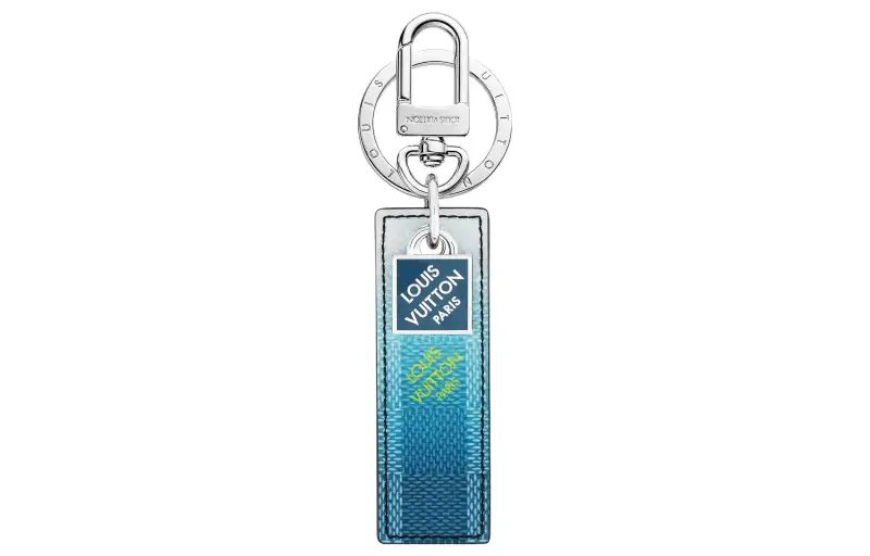 LOUIS VUITTON Damier Stripes Tab Bag Charm And Key Holder