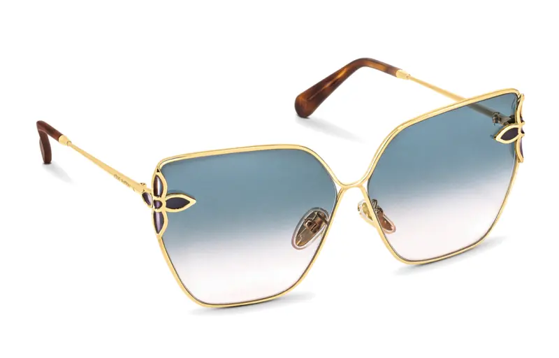 LOUIS VUITTON Alloy Irregular Shape Glasses Women's