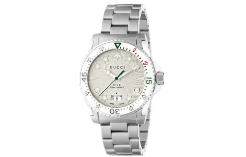 GUCCI Dive Collection Wrist Watches Quartz Movement Stainless Steel Watchband Silver Dial Women's Watch