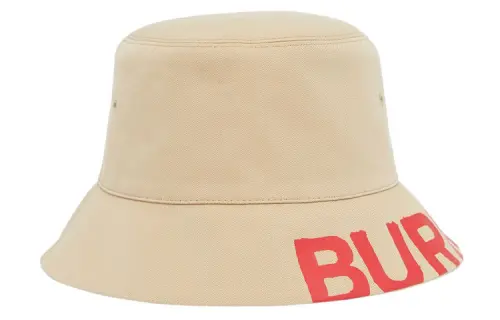 Burberry Logo Print Reversible Bucket Hat