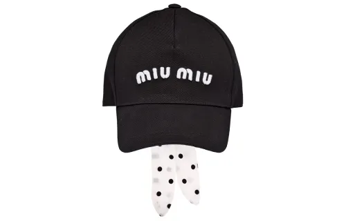 MIU MIU Drill Logo-embroidered Cap
