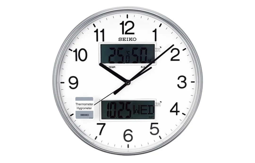 SEIKO Quartz Movement Wall Clock Unisex White