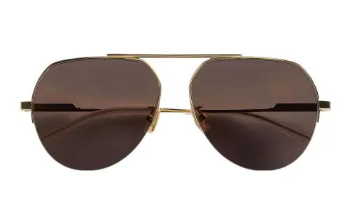 Bottega Veneta Sunglasses Unisex Gold