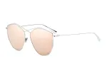 DIOR Sunglasses Unisex Silver Frame Pink Gold