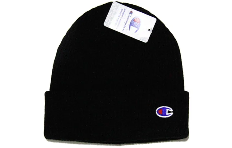 Champion Cotton Beanies Unisex Black