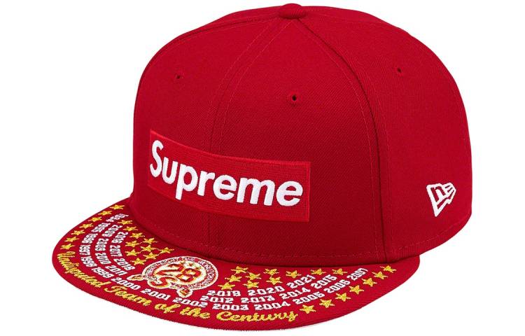 Кепка Supreme x New Era Undisputed Box Logo (синяя)