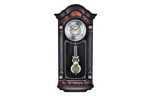 Japanese Seiko clock solid wood high-end European style living room office hourly music time wall clock QXH004B