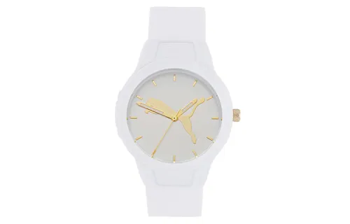 PUMA Wrist Watches Quartz Movement Silicone Strap Silver Dial Women's Watch ['50', 149262]m Waterproof
