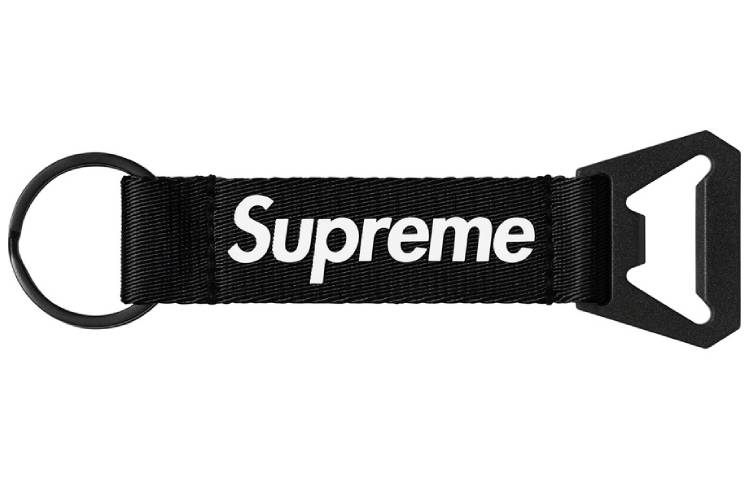 Брелок Supreme Bottle Opener Webbing Keychain (черно-красно-фиолетовый)