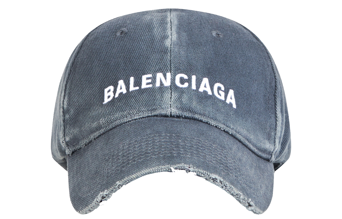 Мужская кепка Balenciaga Logo Front (серая)