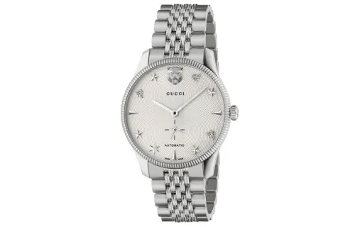 GUCCI G Timeless Collection Wrist Watches Mechanical Movement Stainless Steel Watchband Silver Dial Women's Watch