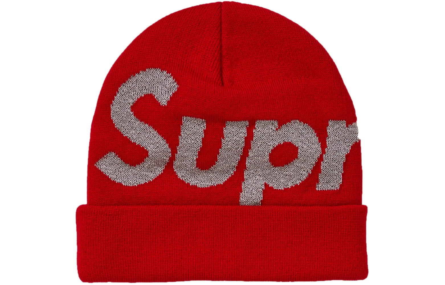 Supreme FW18 Big Logo Beanie Red 3Mlogo