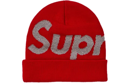 Supreme Acrylic Beanies Unisex Red