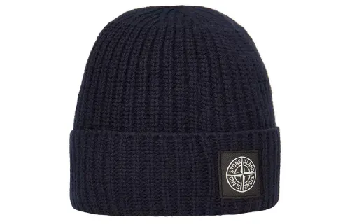 STONE ISLAND Beanies Unisex Blue Black