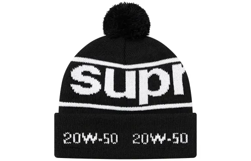 Supreme Acrylic Beanies Unisex Black/Orange/White/Blue/Green