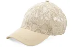 GUCCI GG Cotton Baseball Caps Unisex Beige Yellow