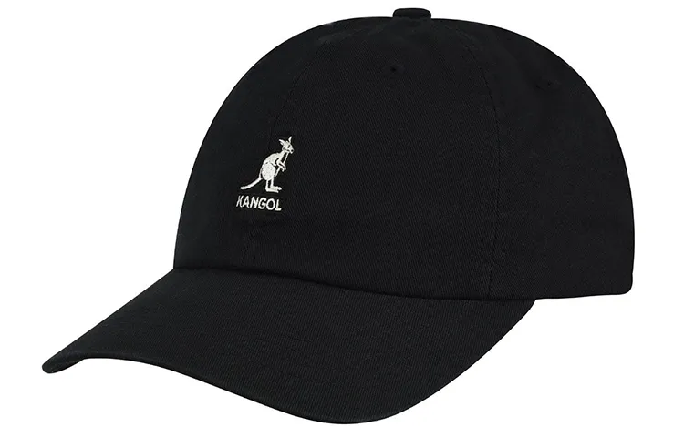 KANGOL Cotton Baseball Caps Unisex Black