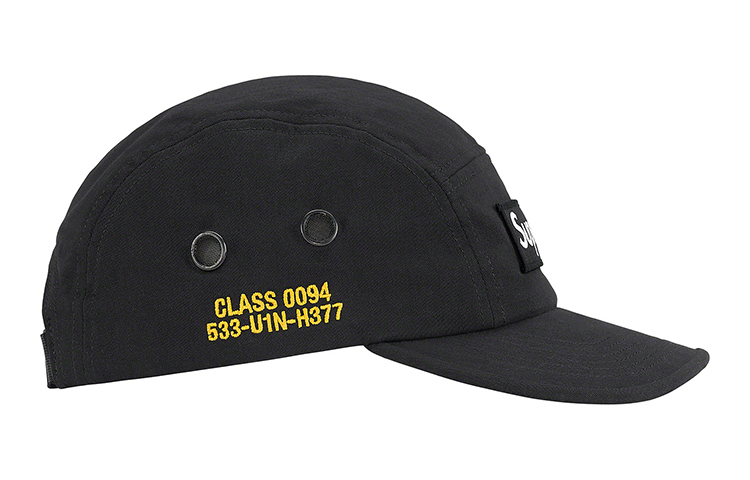 Головной убор Supreme SS21 WEEK 13 Military Camp Cap (черно-зелено-камуфляжный) — фото 8