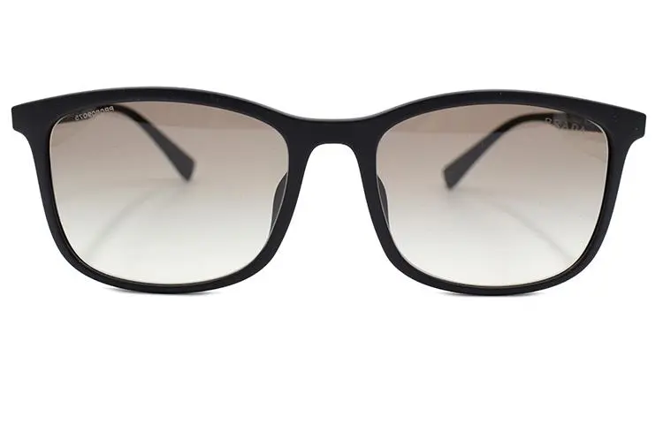 PRADA Rectangular Sunglasses Men's Black/Gray Gradient