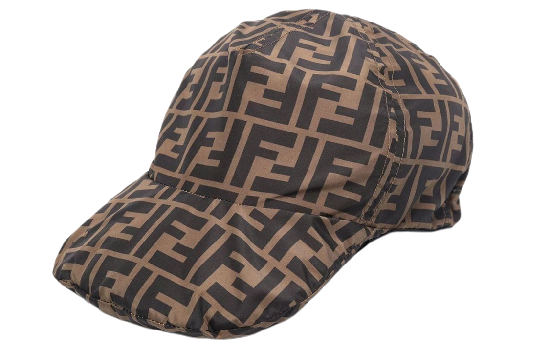 Кепка Fendi Monogram Baseball Cap (коричнево-черная)
