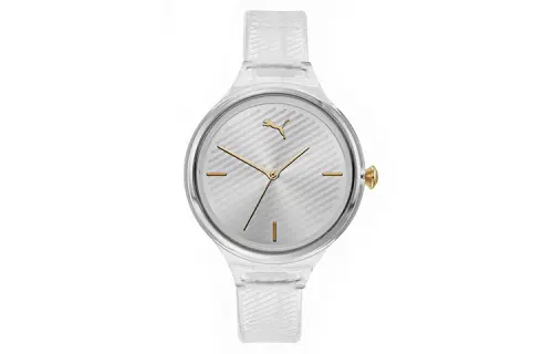 PUMA Wrist Watches Quartz Movement Resin Strap 36mm White Dial Women's Watch Water Resistant For Everyday Use