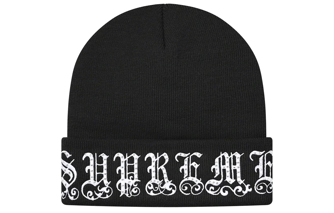 Supreme Old English Rhinestone Beanie