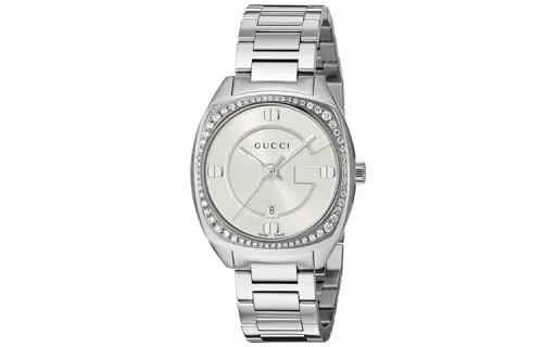 GUCCI GG2570 Wrist Watches Quartz Movement Stainless Steel Strap 29mm Silver Dial Women's Watch