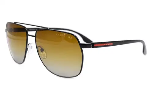 PRADA Sunglasses Men's Matte Black/Brown Gradient Polarized