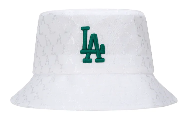 MLB Monogram Collection Cotton Bucket Hats Unisex White