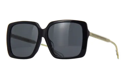 two-tone oversize-frame sunglasses