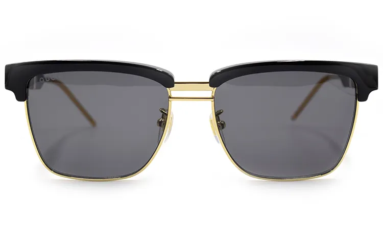 GUCCI Eyewear Half Rim Squared Sunglasses