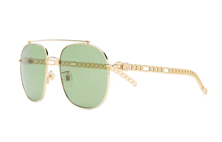 GUCCI Irregular Shape Sunglasses Women's